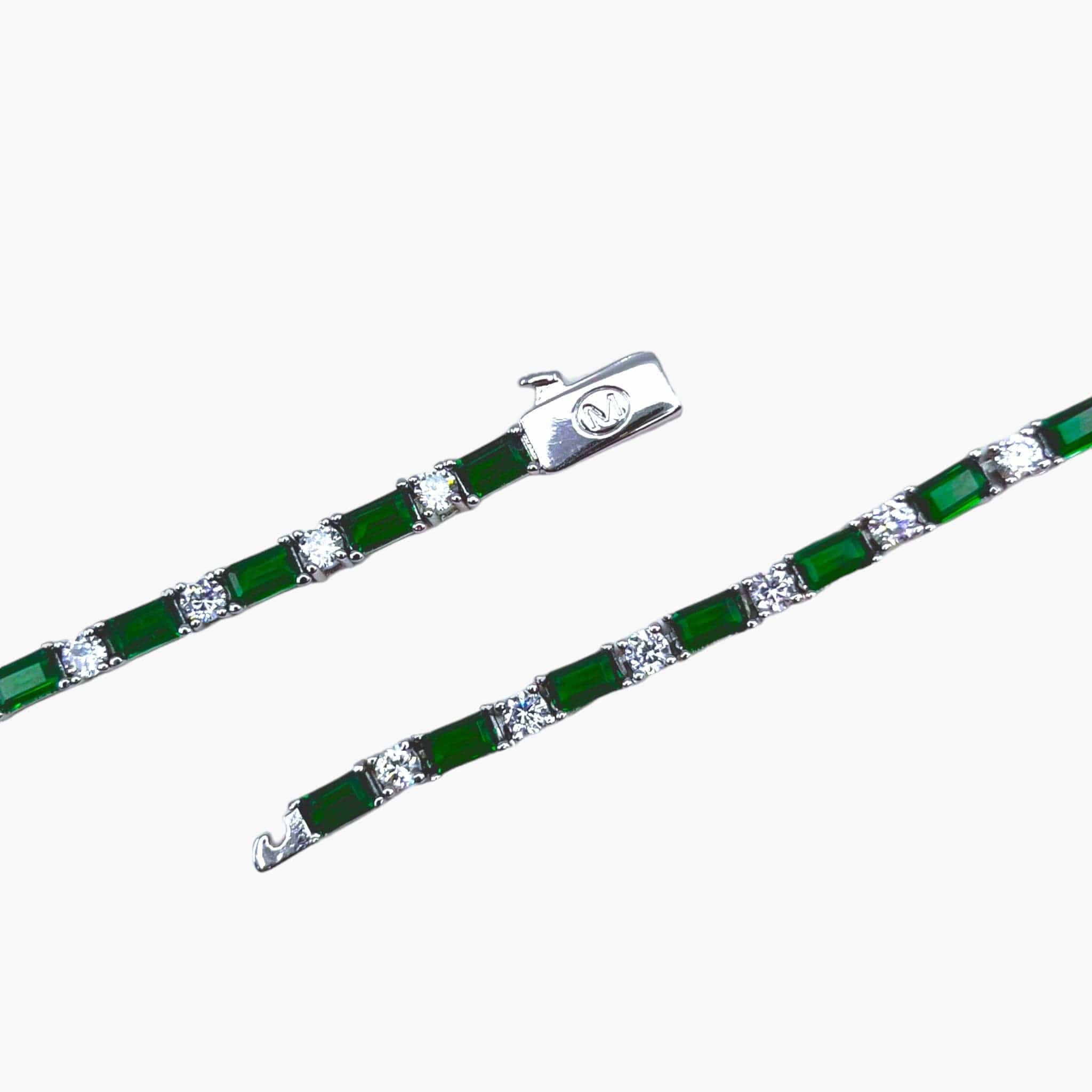 Emerald Tennis Chain 3MM - White Gold