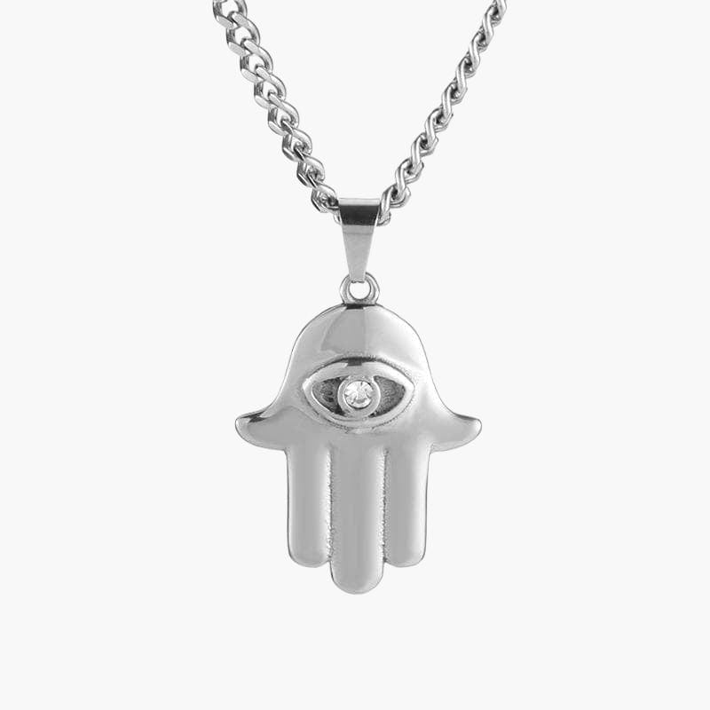 Hamsa Necklace - Silver