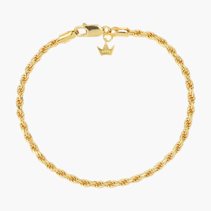 925 Rope Bracelet 2.8MM - Gold