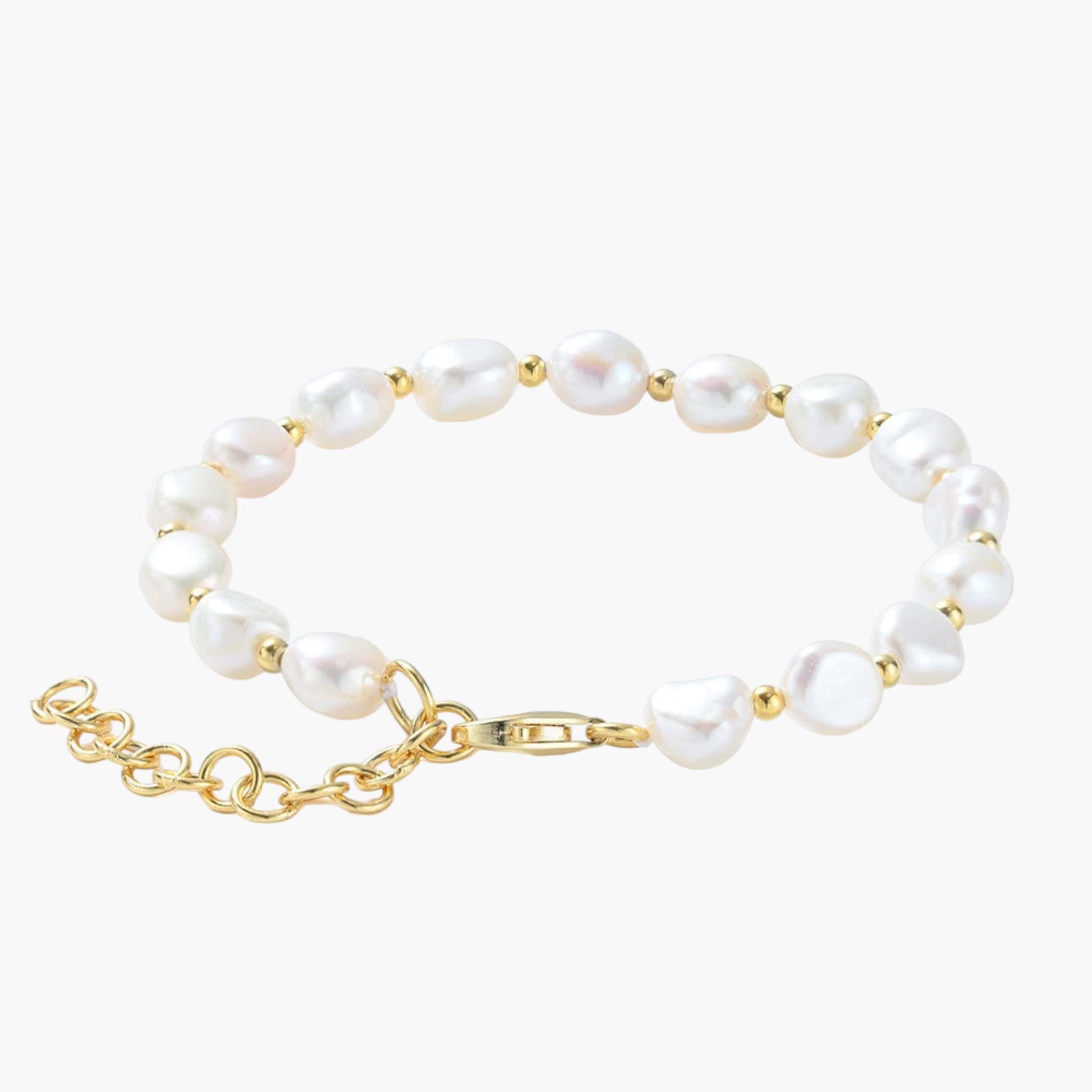 Baroque Pearls Bracelet 7MM - Gold