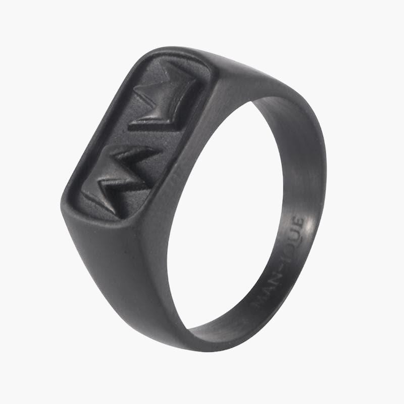 Crown Mania Ring - All Black