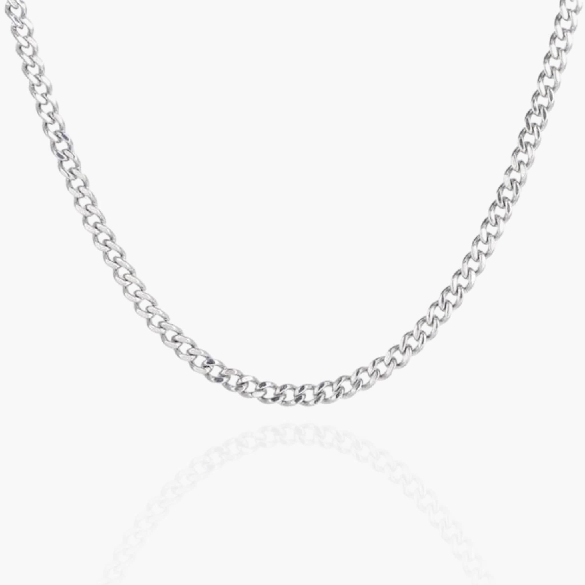 Cuban Necklace Chain - Silver 5MM