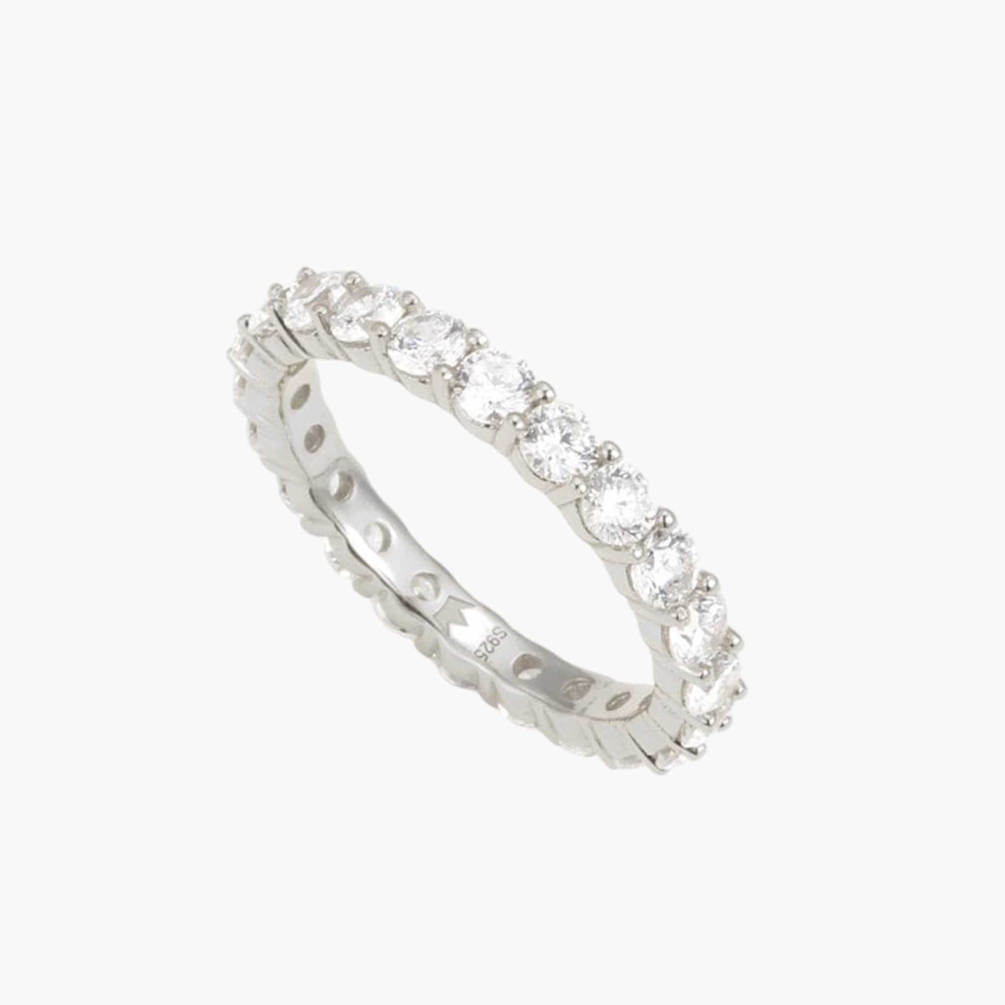 S925 Eternity Ring 3MM (White Gold)