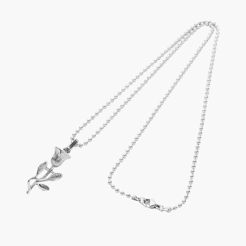 Rose Necklace - Silver