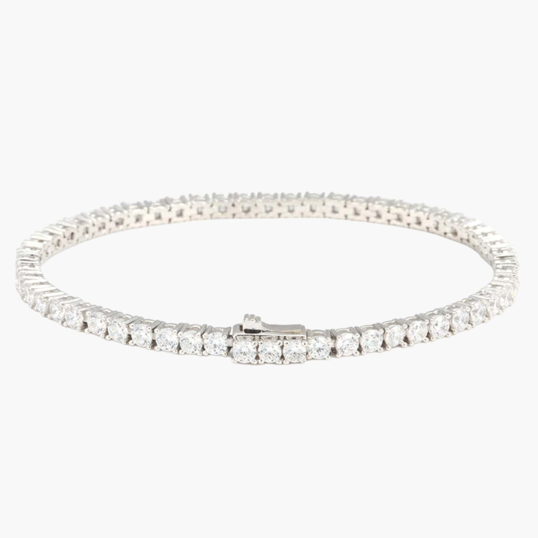 S925 Tennis Bracelet 3MM (White Gold)