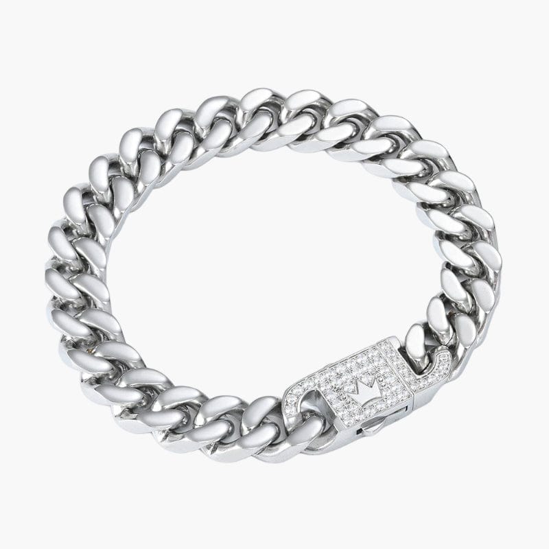 Cuban Crown Bracelet 10.5MM (Silver)