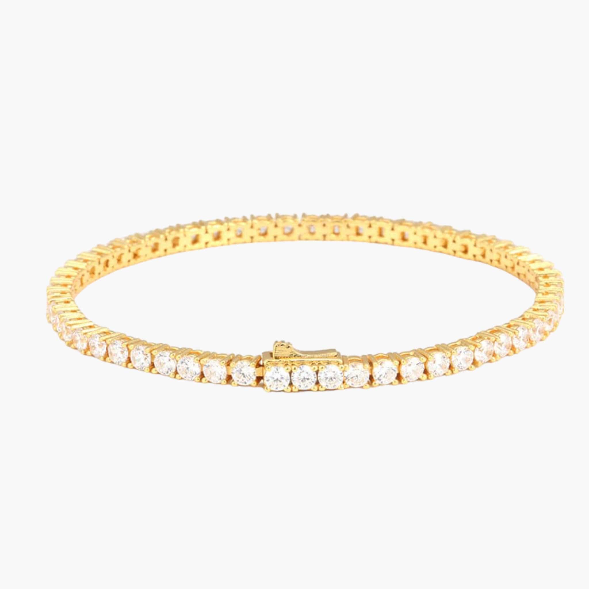 S925 Tennis Bracelet 3MM (Gold)