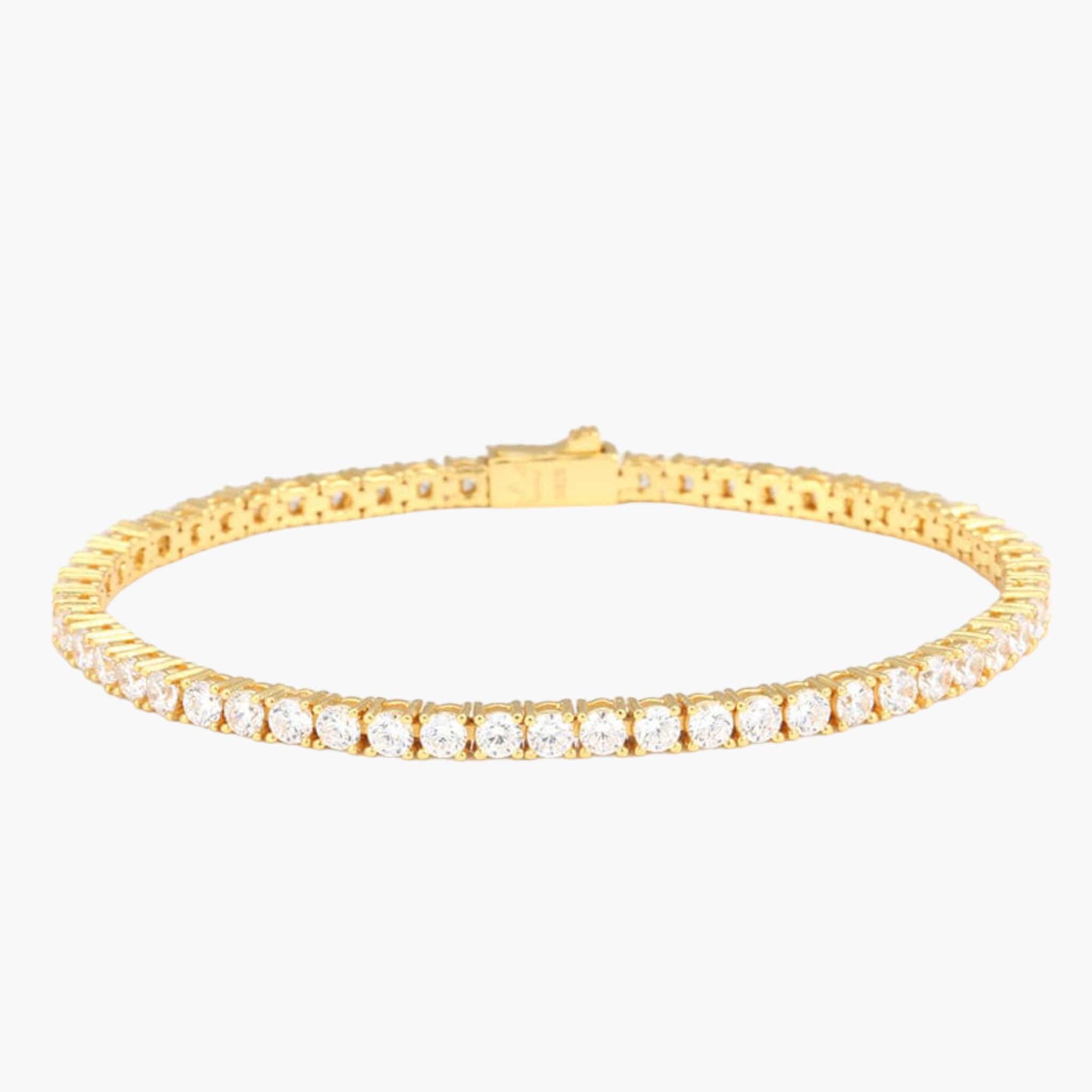 S925 Tennis Bracelet 3MM (Gold)