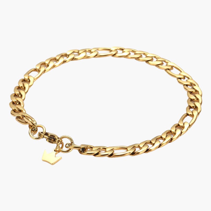 Figaro Bracelet - Gold 5MM