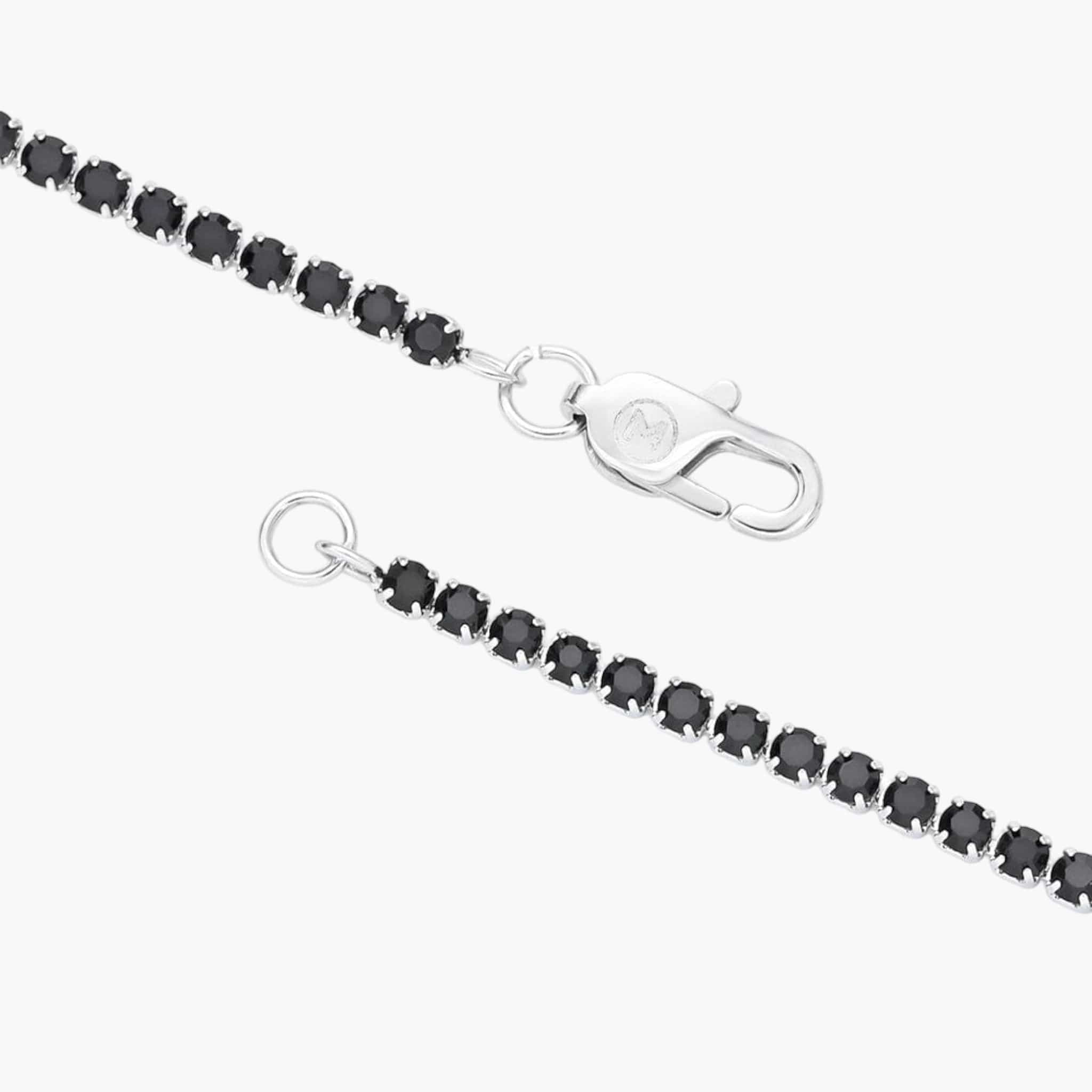 Micro Tennis Bracelet - Black