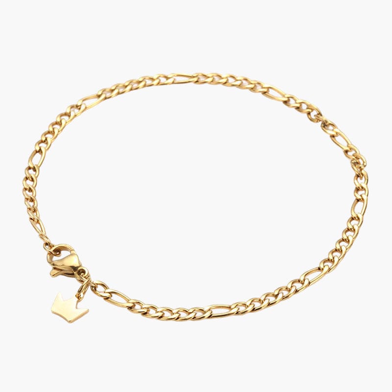 Figaro Bracelet - Gold 3MM