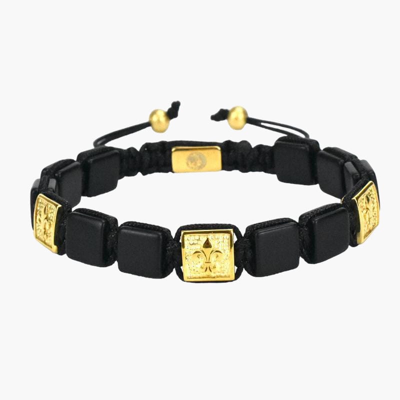 Fleur De Lis Blocks Two Tone (Gold x Black)