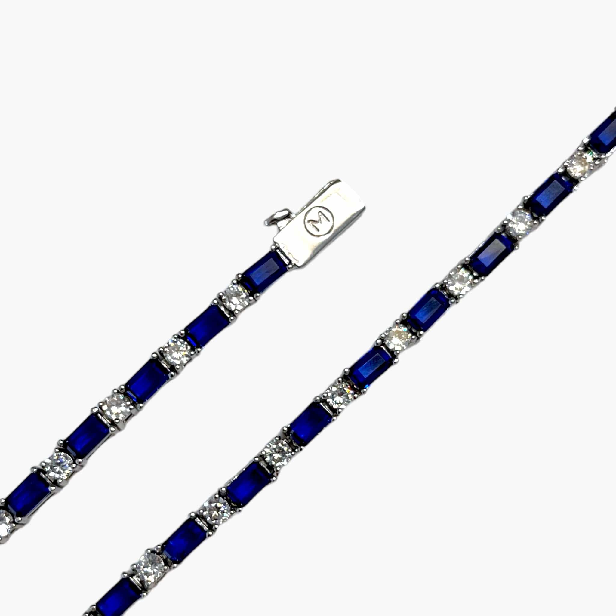 Sapphire Tennis Bracelet 3MM - White Gold