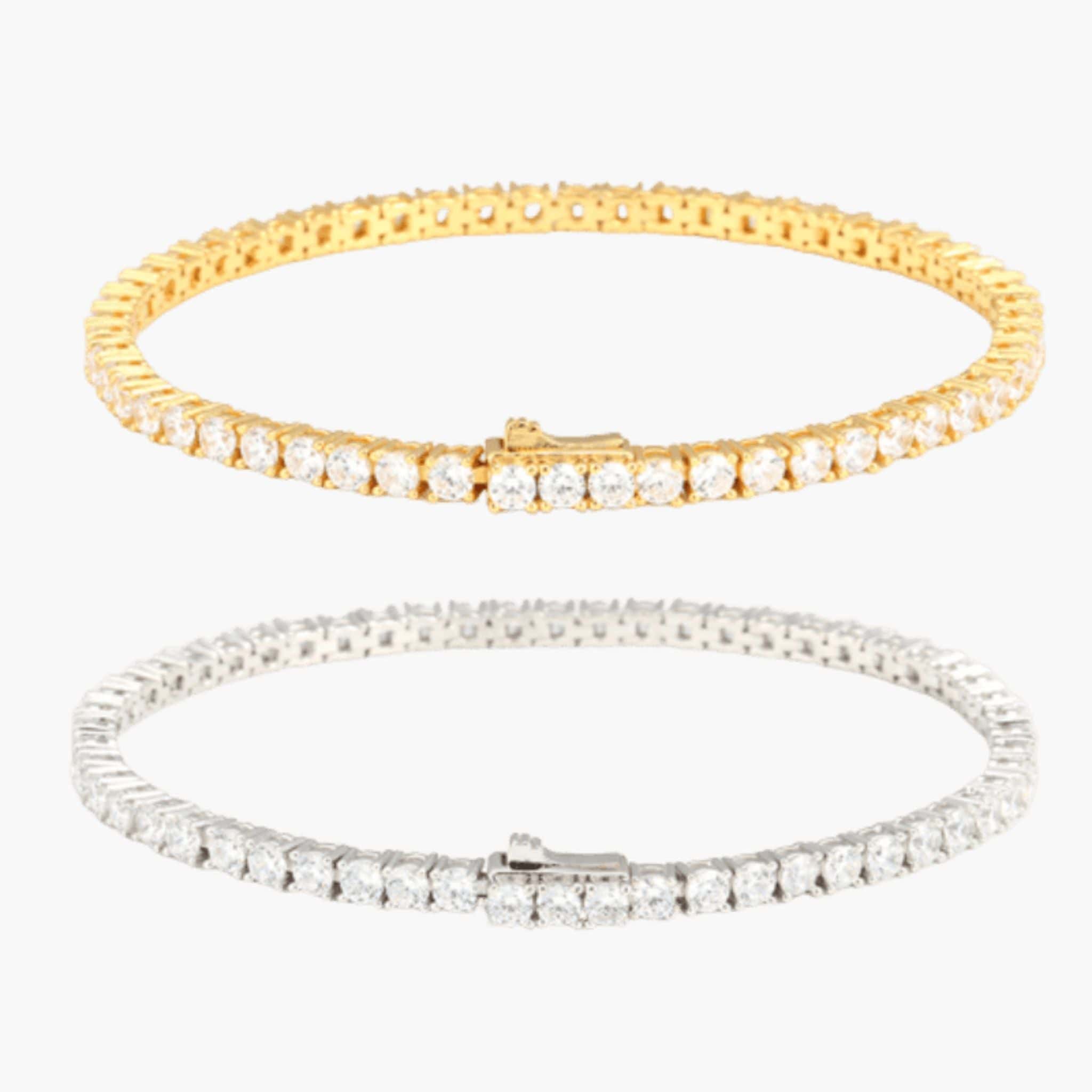 S925 Tennis Bracelet Combo 3MM (Gold + Silver)