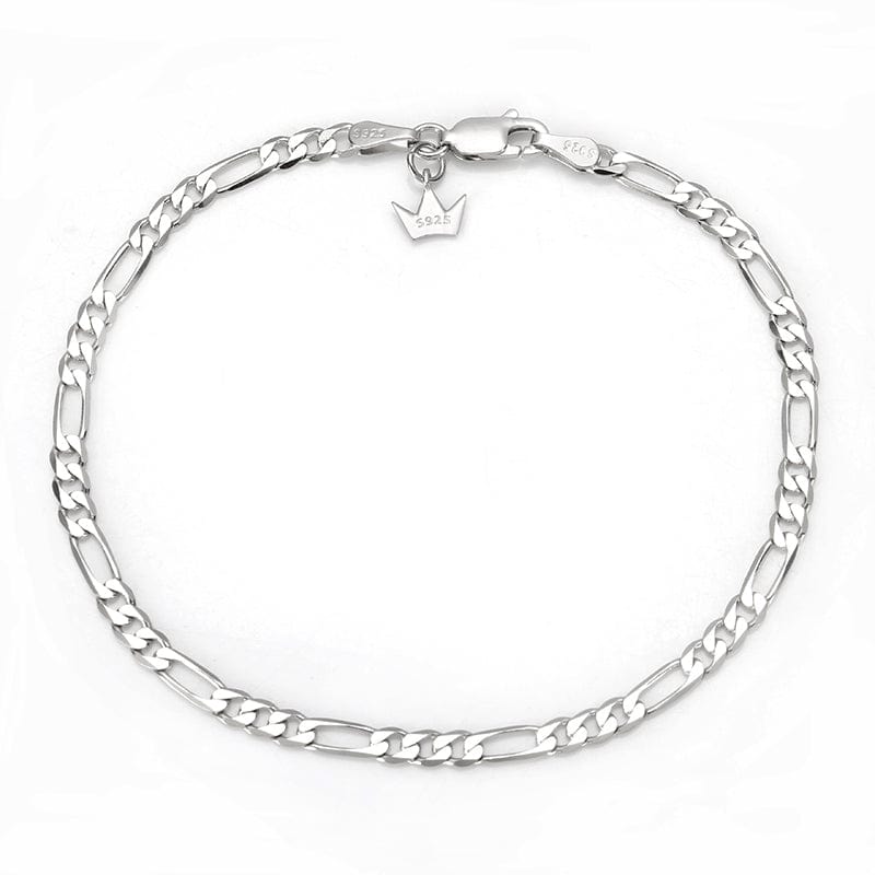 925 Figaro Bracelet - 3MM