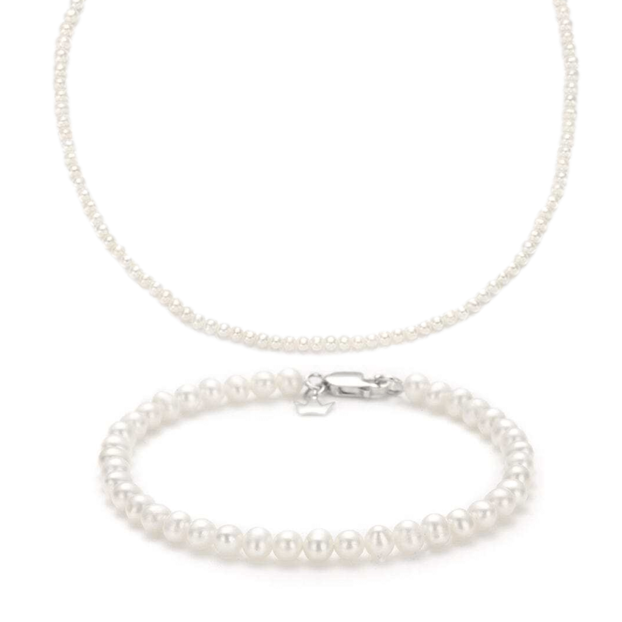 Pearls Bundle - 4mm (Chain + Bracelet)