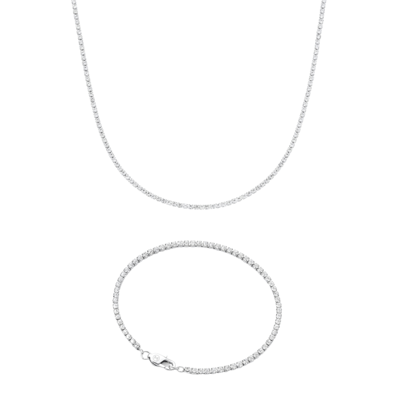 Micro Tennis Bundle - White Gold