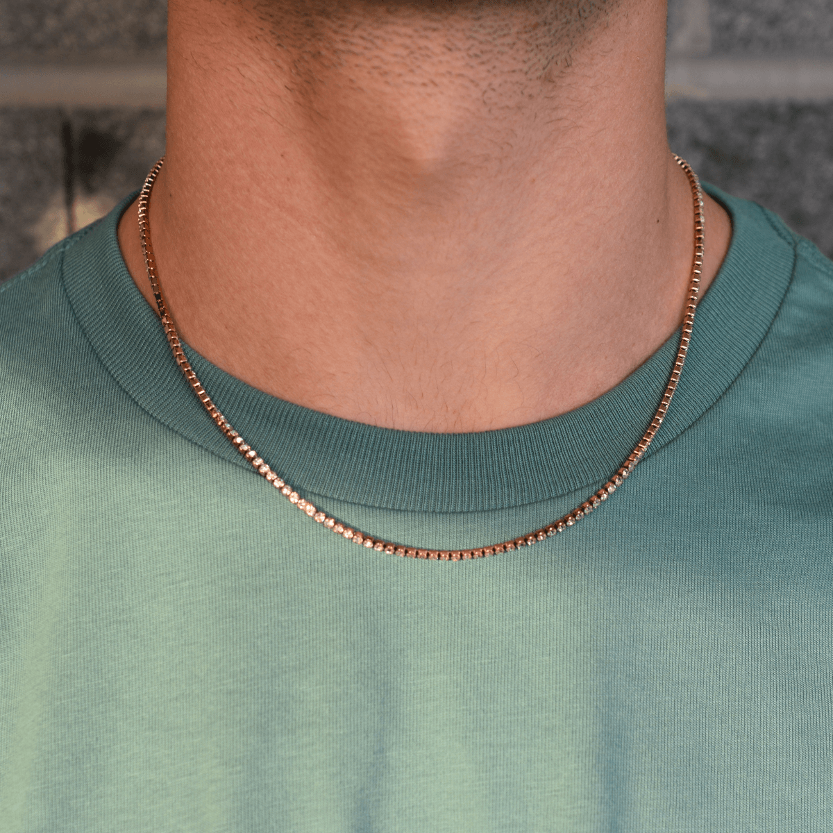 Micro Tennis Chain (Rose Gold)