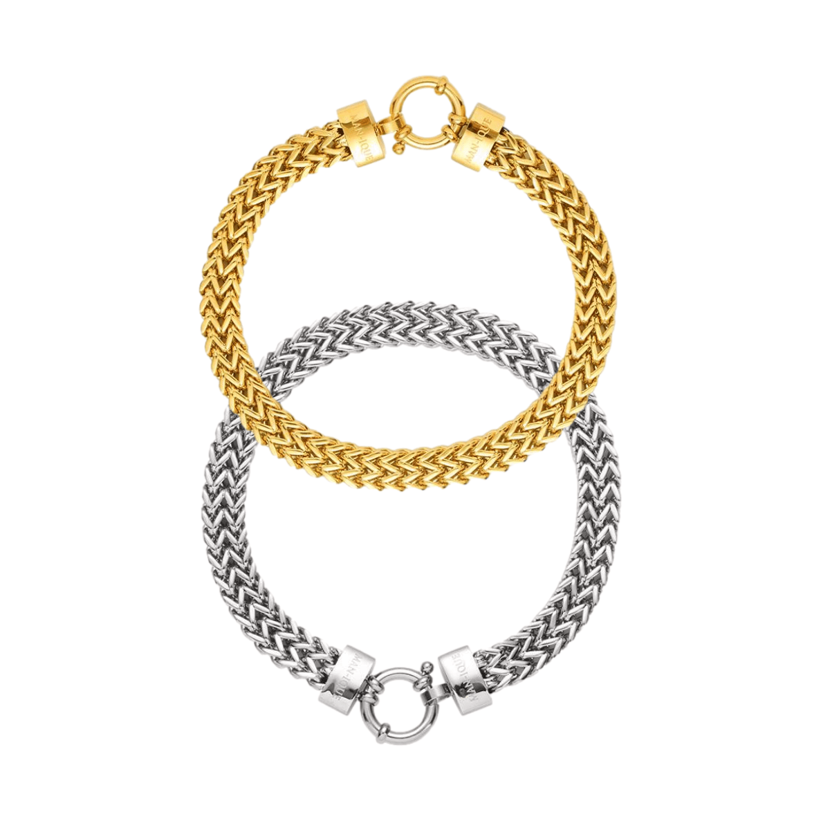 Mithril Chain Bracelet Bundle 8MM (Gold + Silver) - Man-ique Boutique