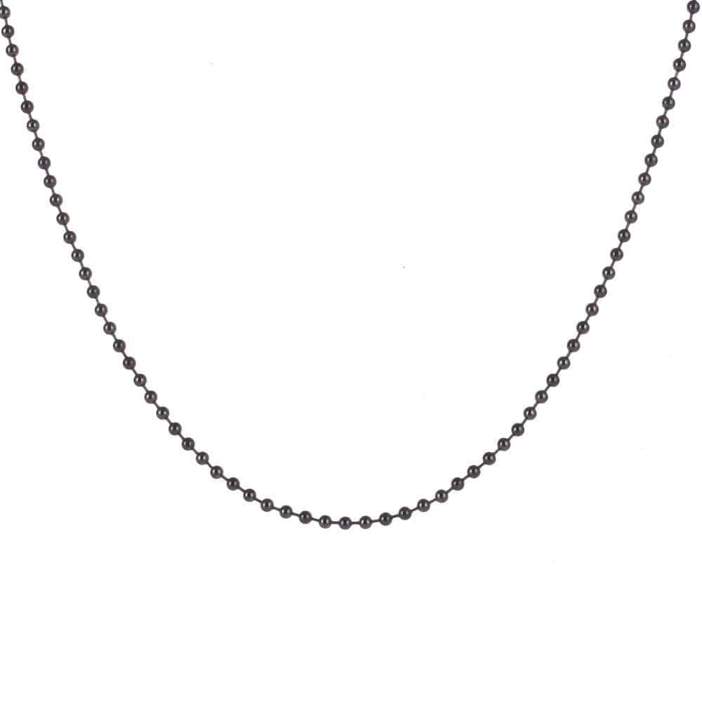 Beaded Necklace Chain - Black - Man-ique Boutique