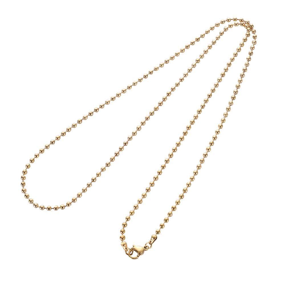 Beaded Necklace Chain - Gold - Man-ique Boutique