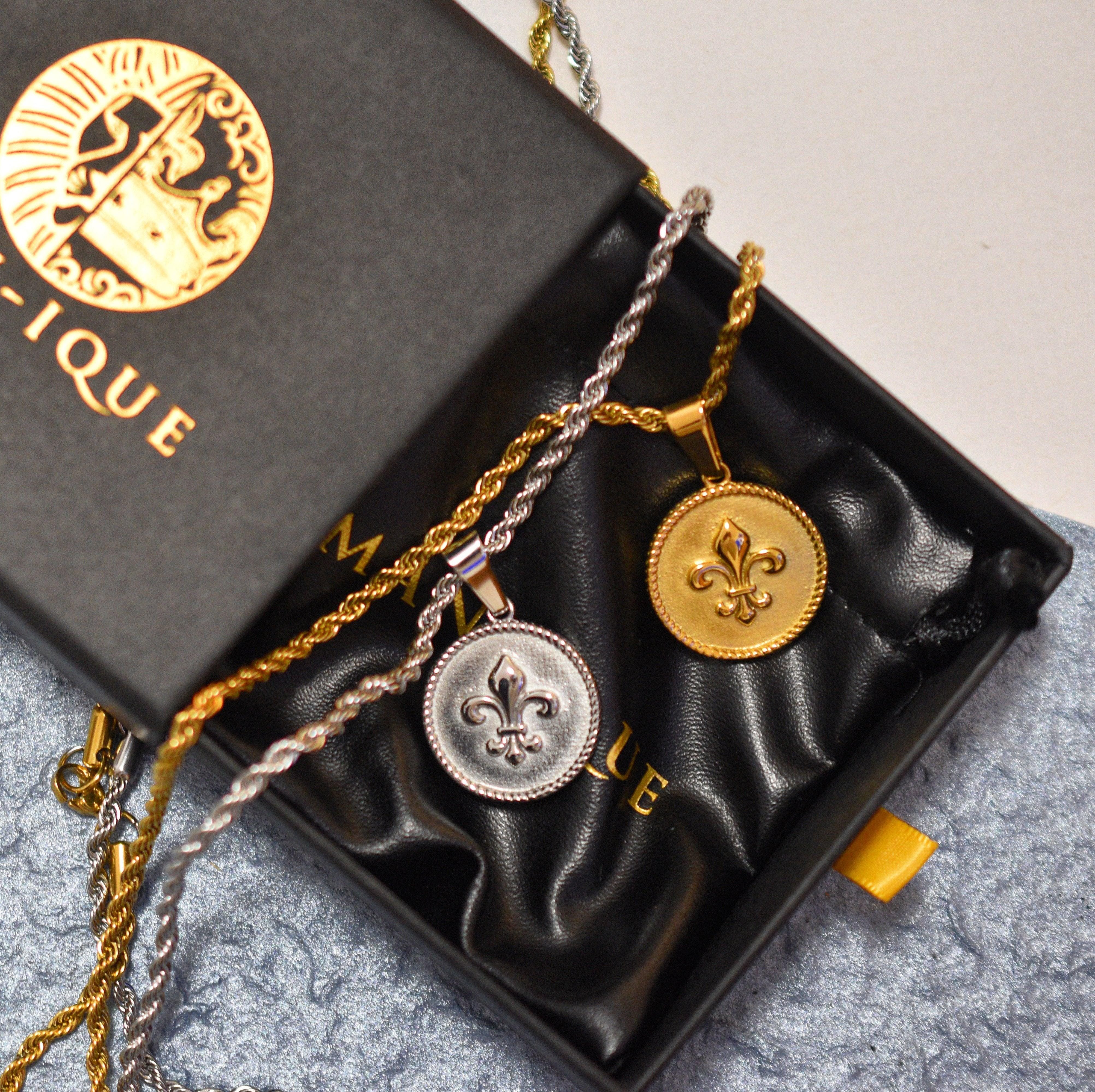 Fleur De Lis Necklace - Gold - Man-ique Boutique