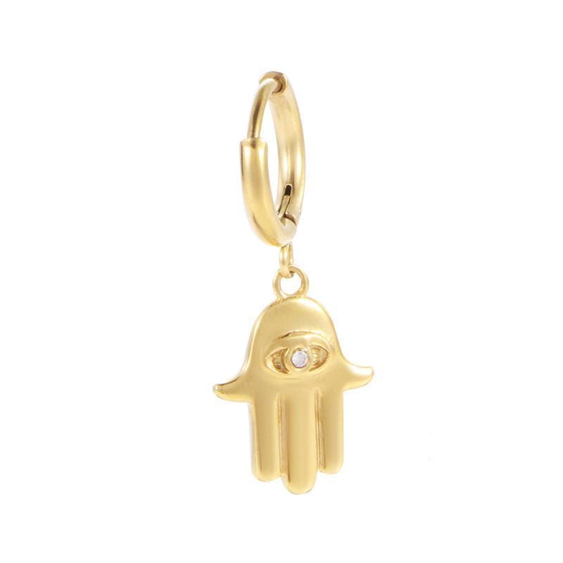 Hamsa Earrings (Gold) - Man-ique Boutique