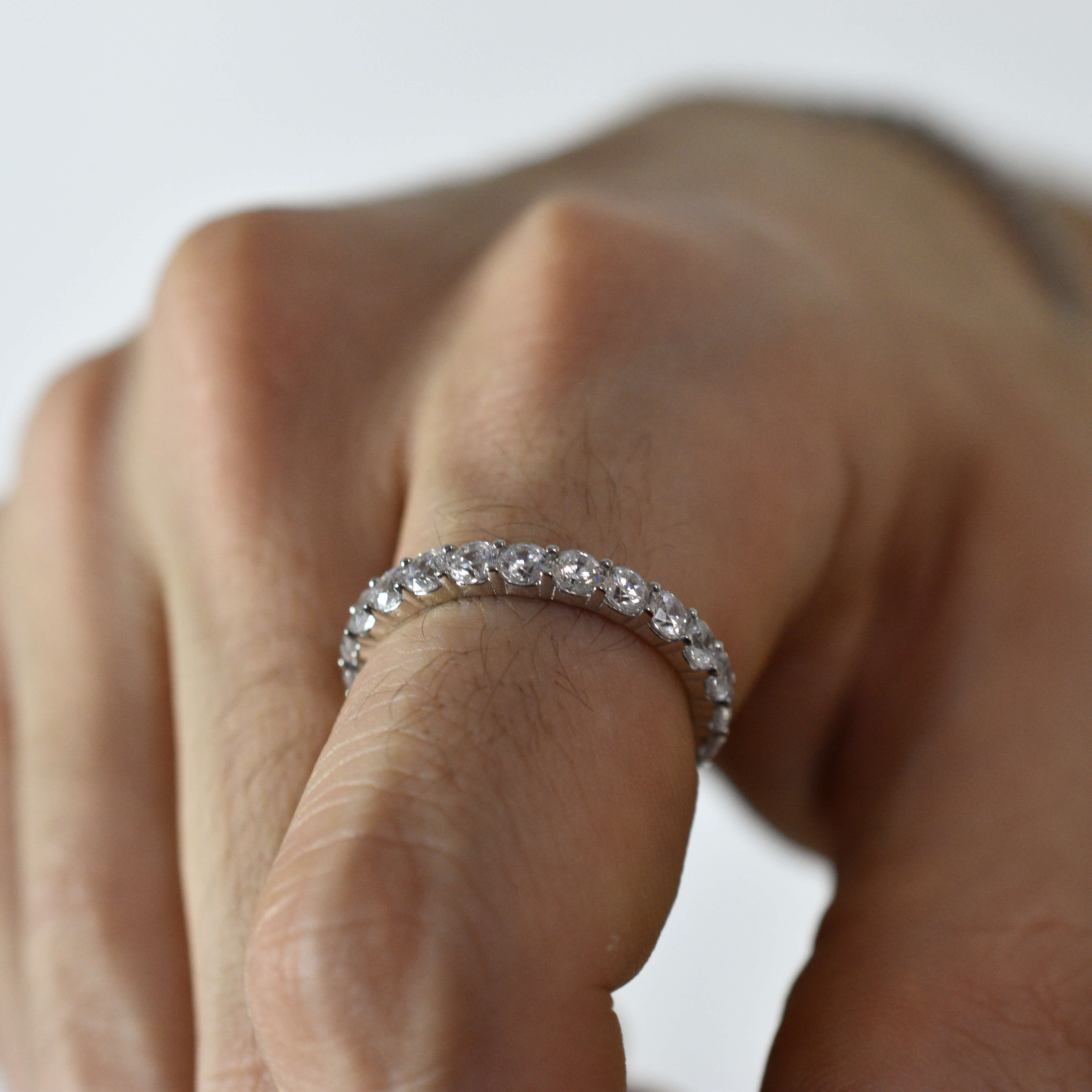 S925 Eternity Ring 3MM (White Gold)