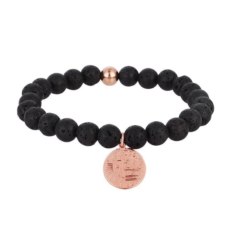 Man-ique Rose Gold Lava Medallion - Man-ique Boutique