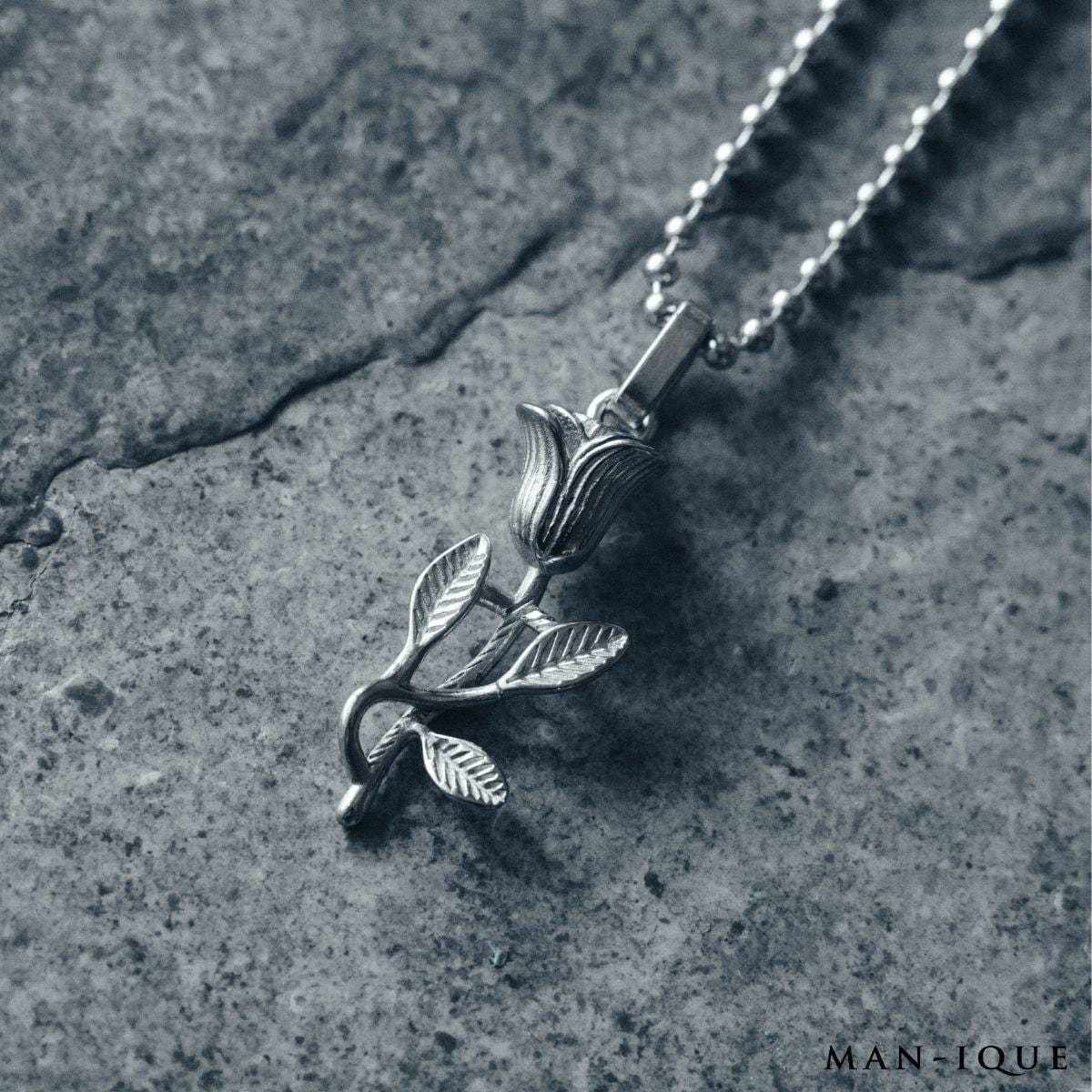 Rose Necklace - Silver - Man-ique Boutique