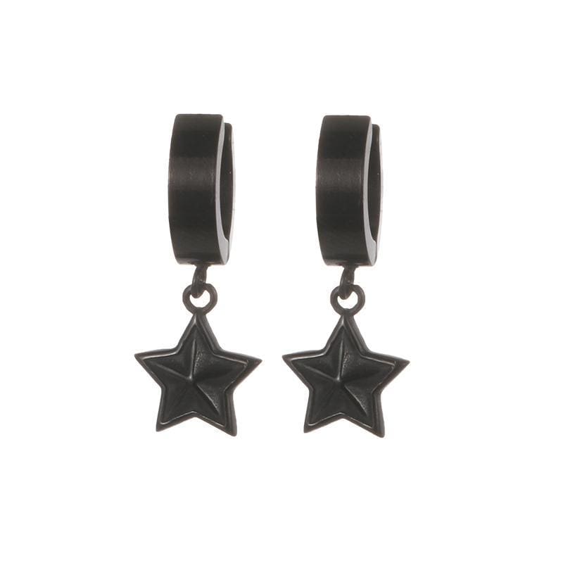 Star Dust Earrings - All Black - Man-ique Boutique