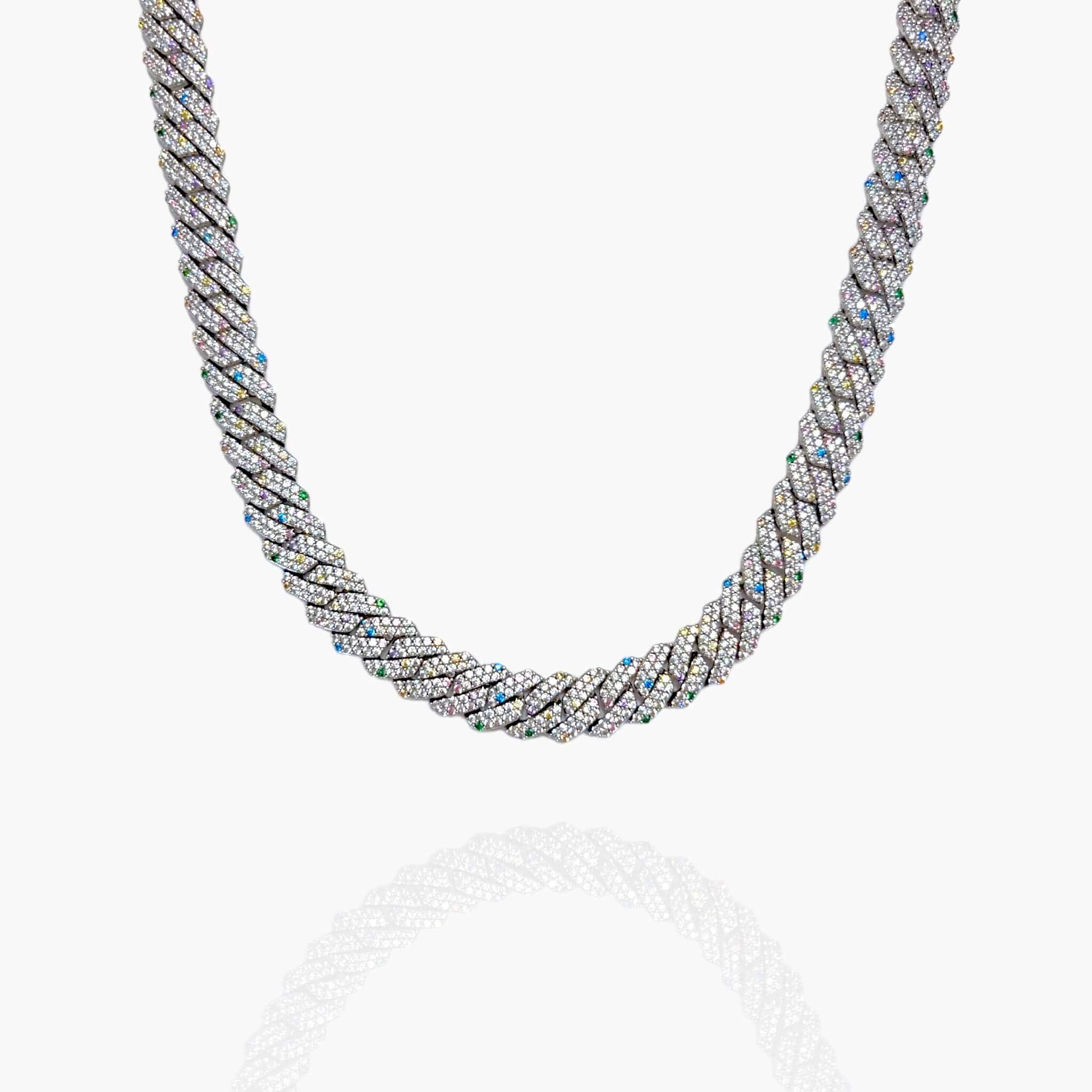 Candy Prong Link Chain 12mm - White Gold