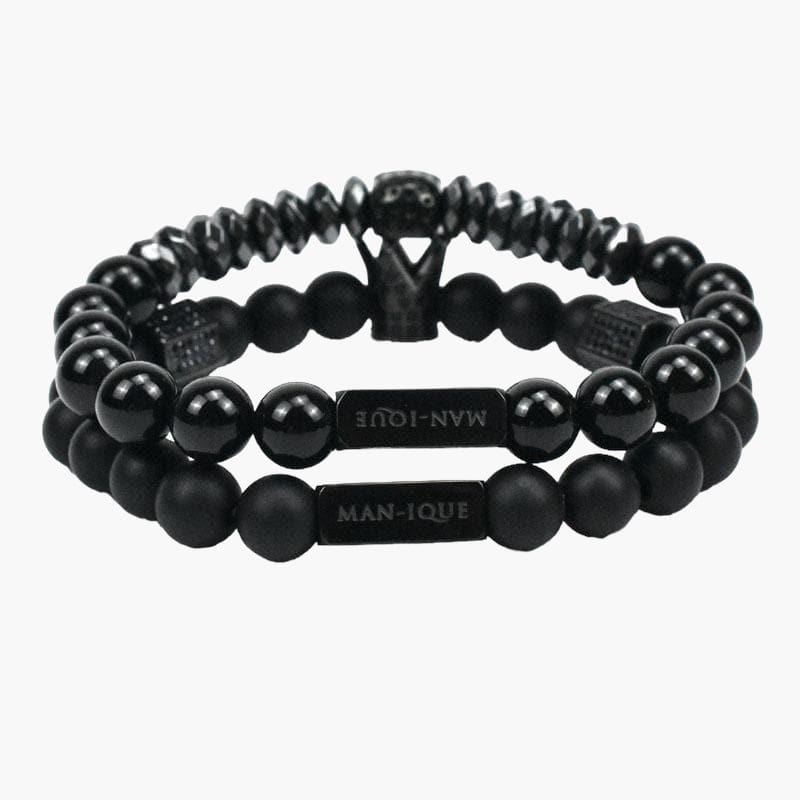 Jet Black Skull x Crown set