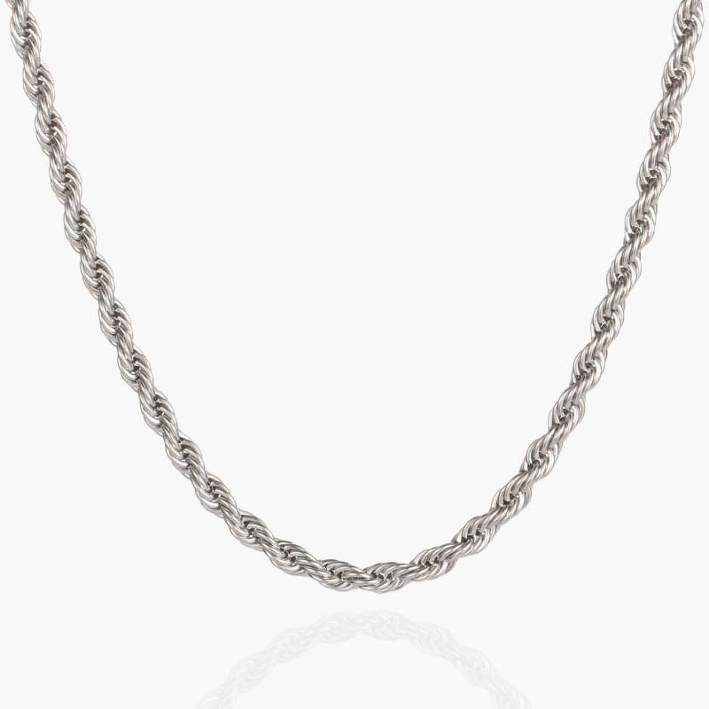 Rope Necklace Chain - Silver 5MM