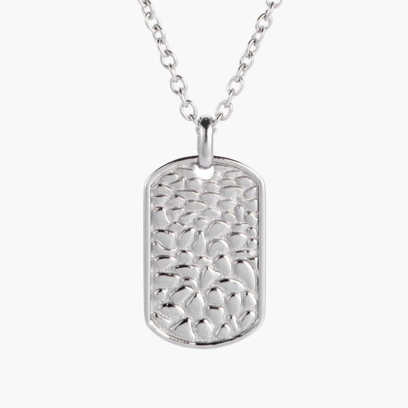 Camo Tag Necklace - Silver
