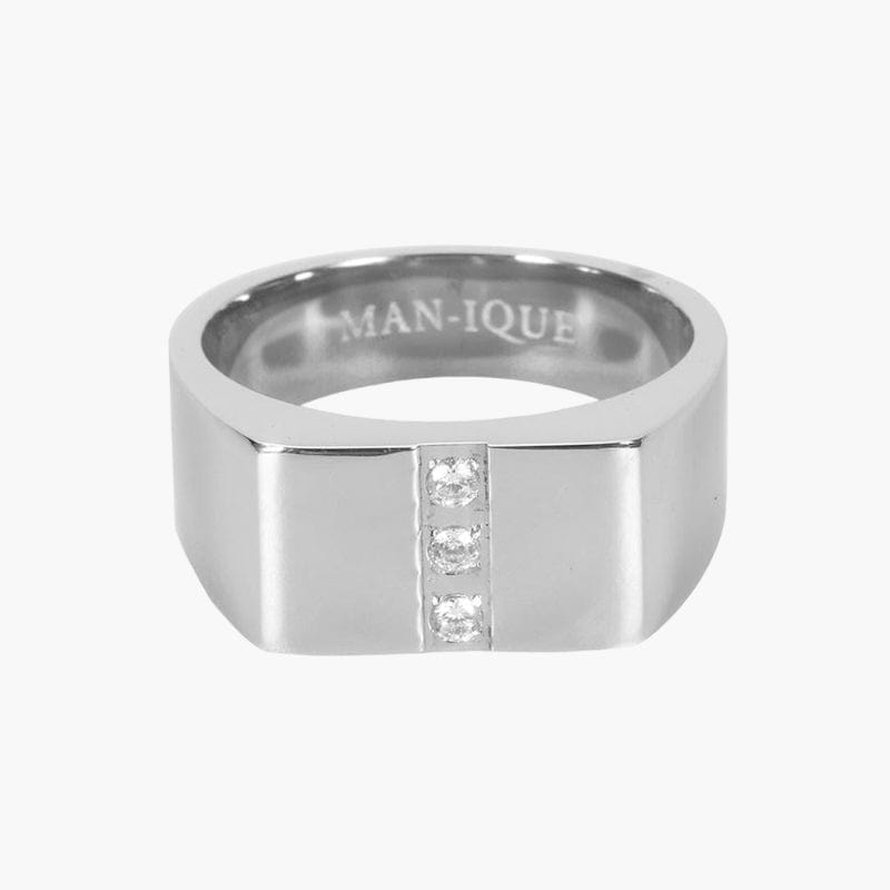 Flat Diamond Ring - Silver