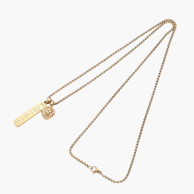 Leo Tag Necklace - Gold