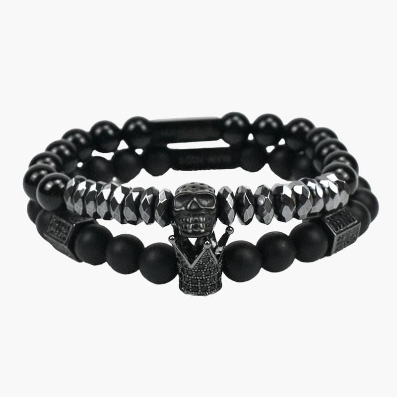 Jet Black Skull x Crown set