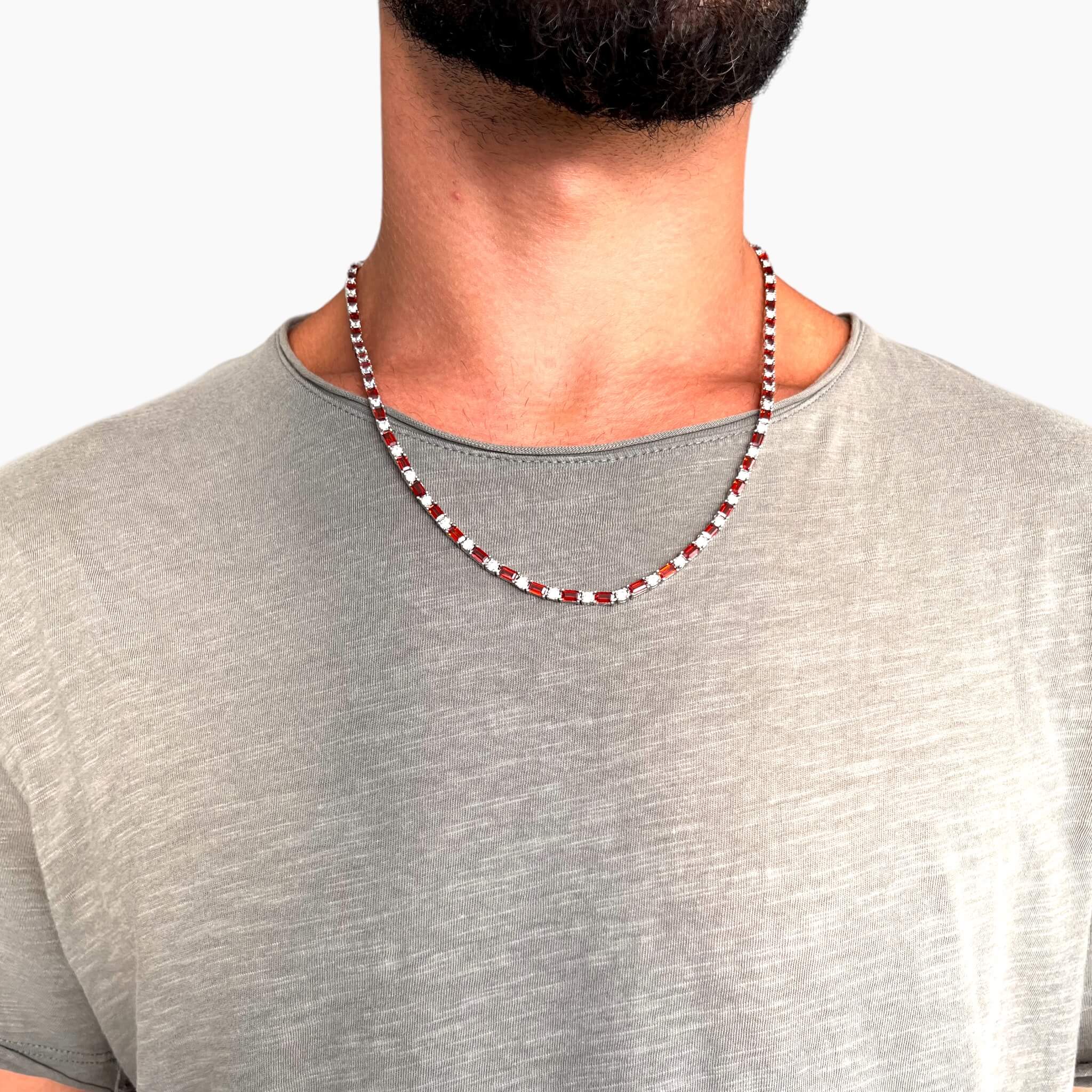 30.65 Carat Natural Ruby 14K Yellow Gold Diamond Necklace | Fashion Strada