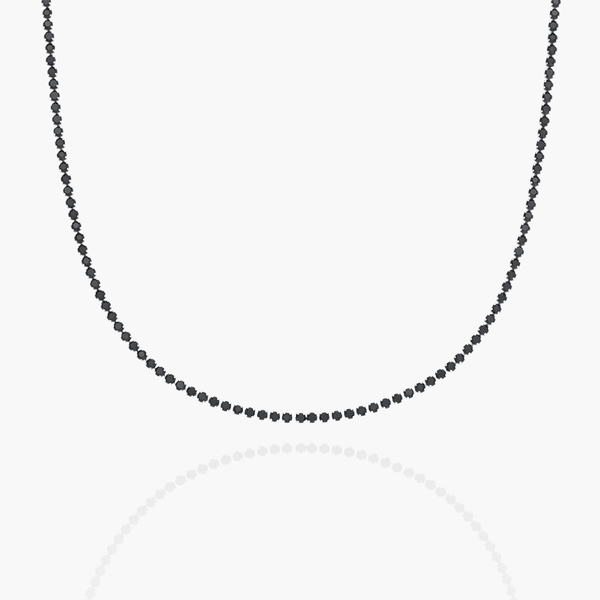 Black Micro Tennis Chain | MAN-IQUE | Bold & Sleek Accessory