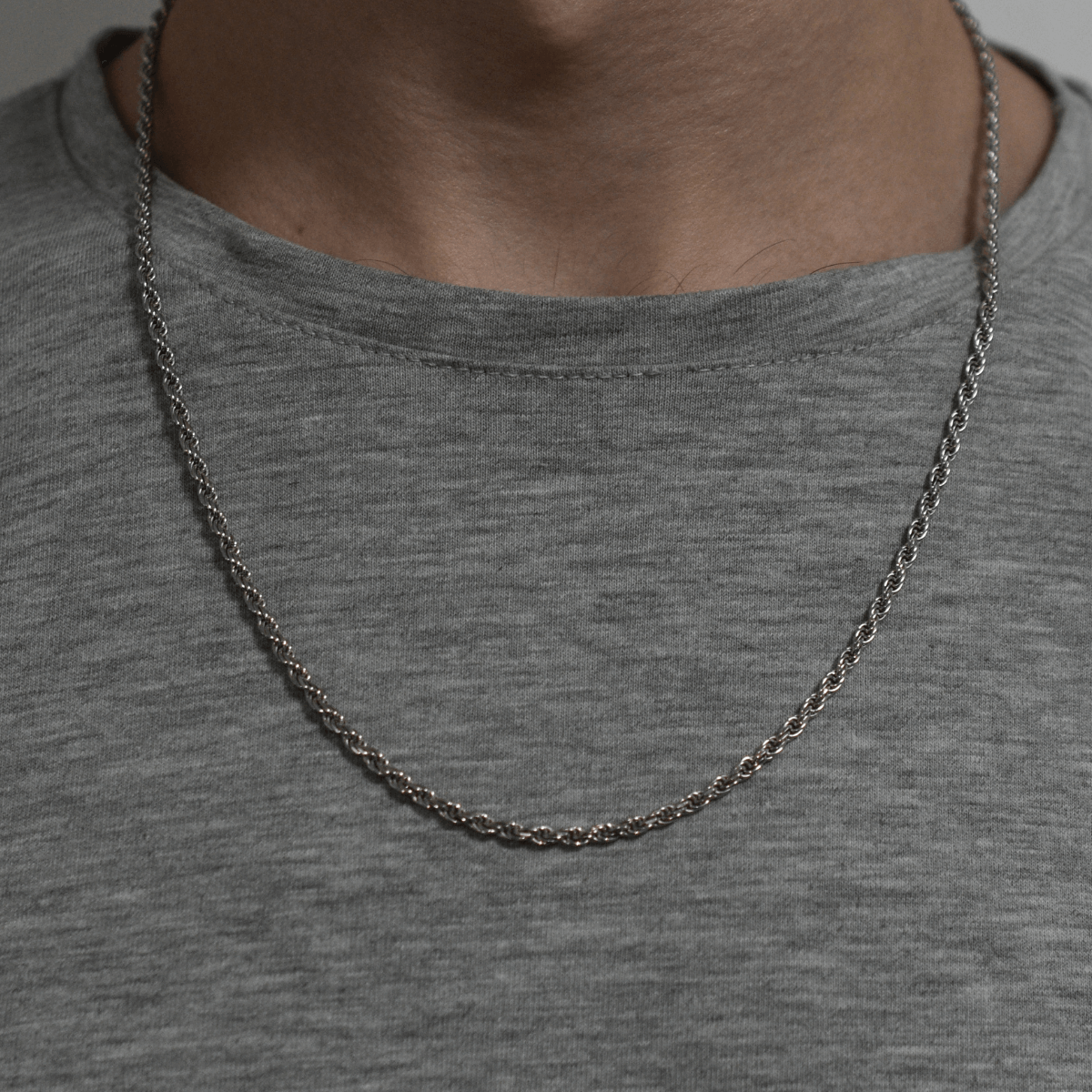 Sterling Silver 18 Inch Large Hollow Rope Chain | H.Samuel