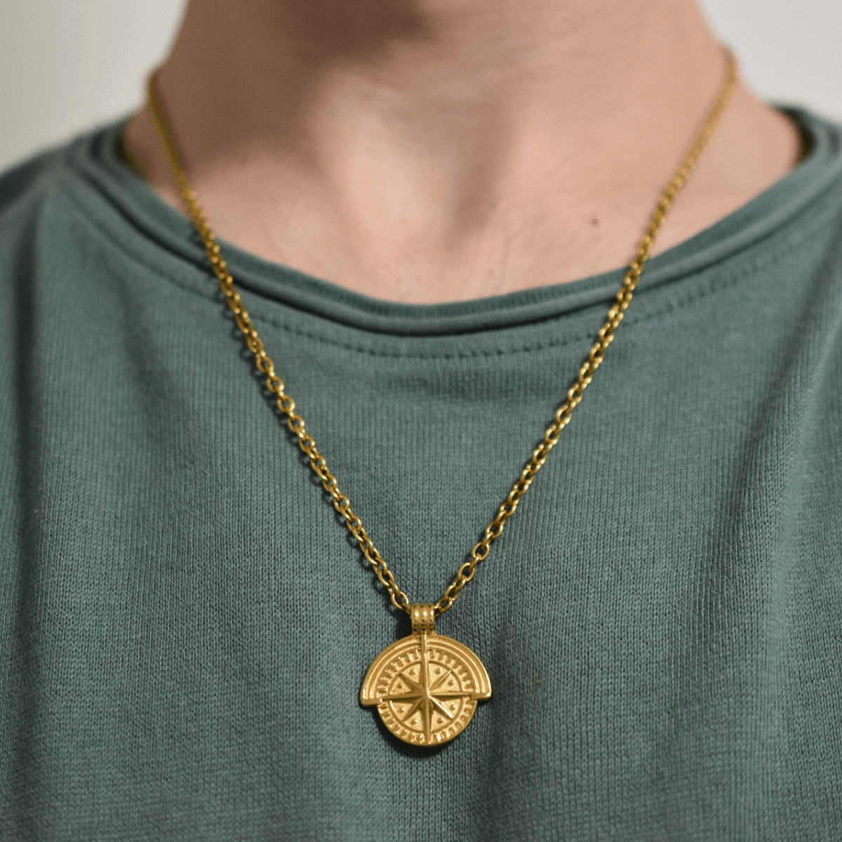 Compass Pendant - Gold