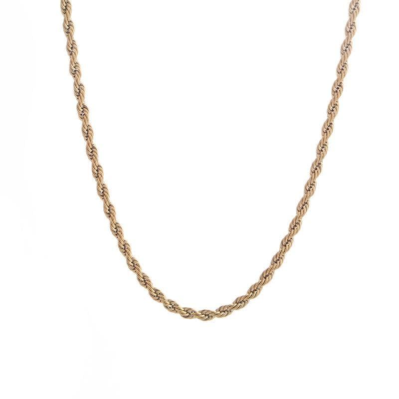 Twisted Necklace Chain - Gold - Man-ique Boutique